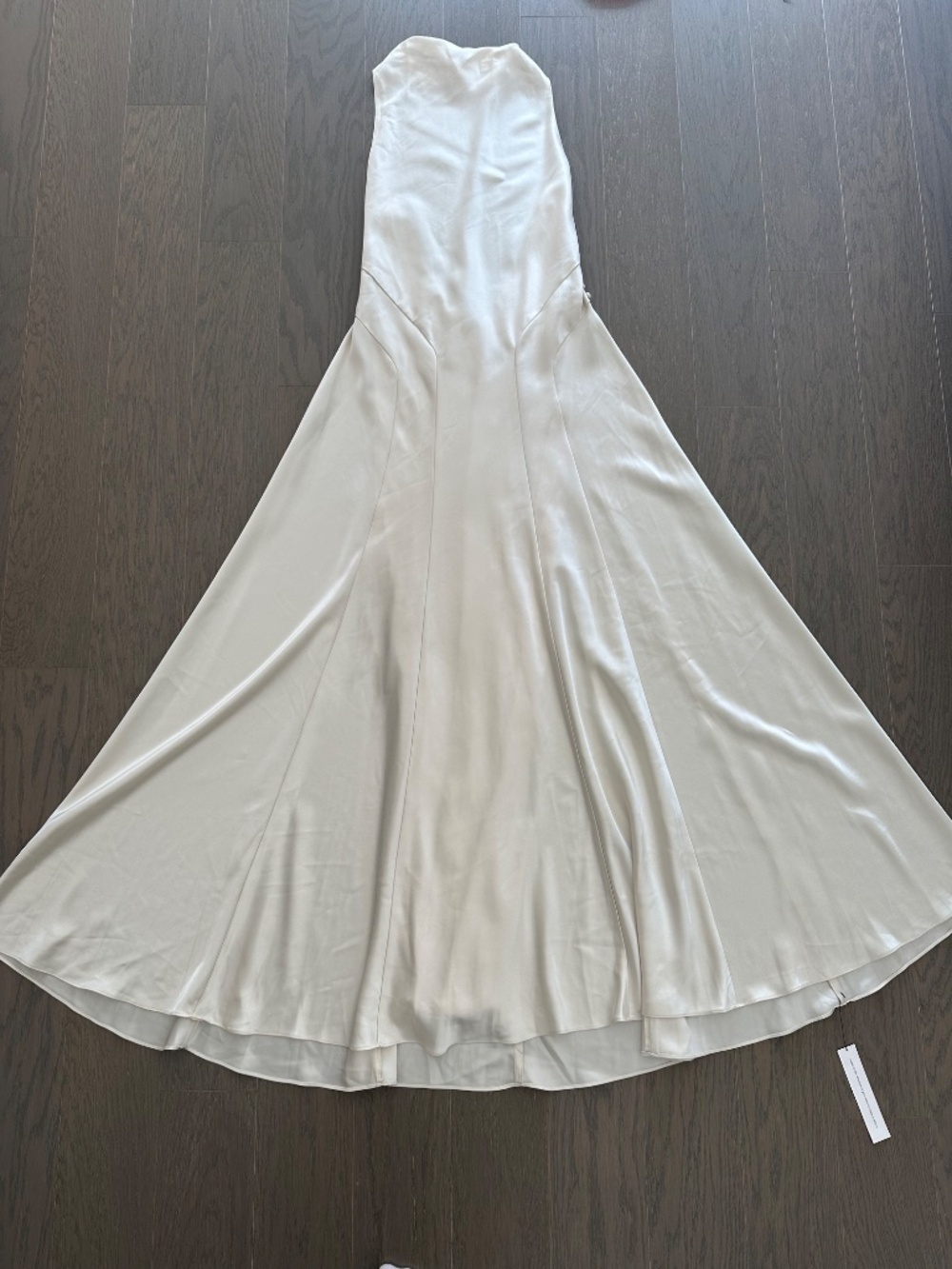 Reformation ROY Satin Wedding Dress Halter Gown Fior Di Latte Ivory With Tags 8 - Picture 2 of 12